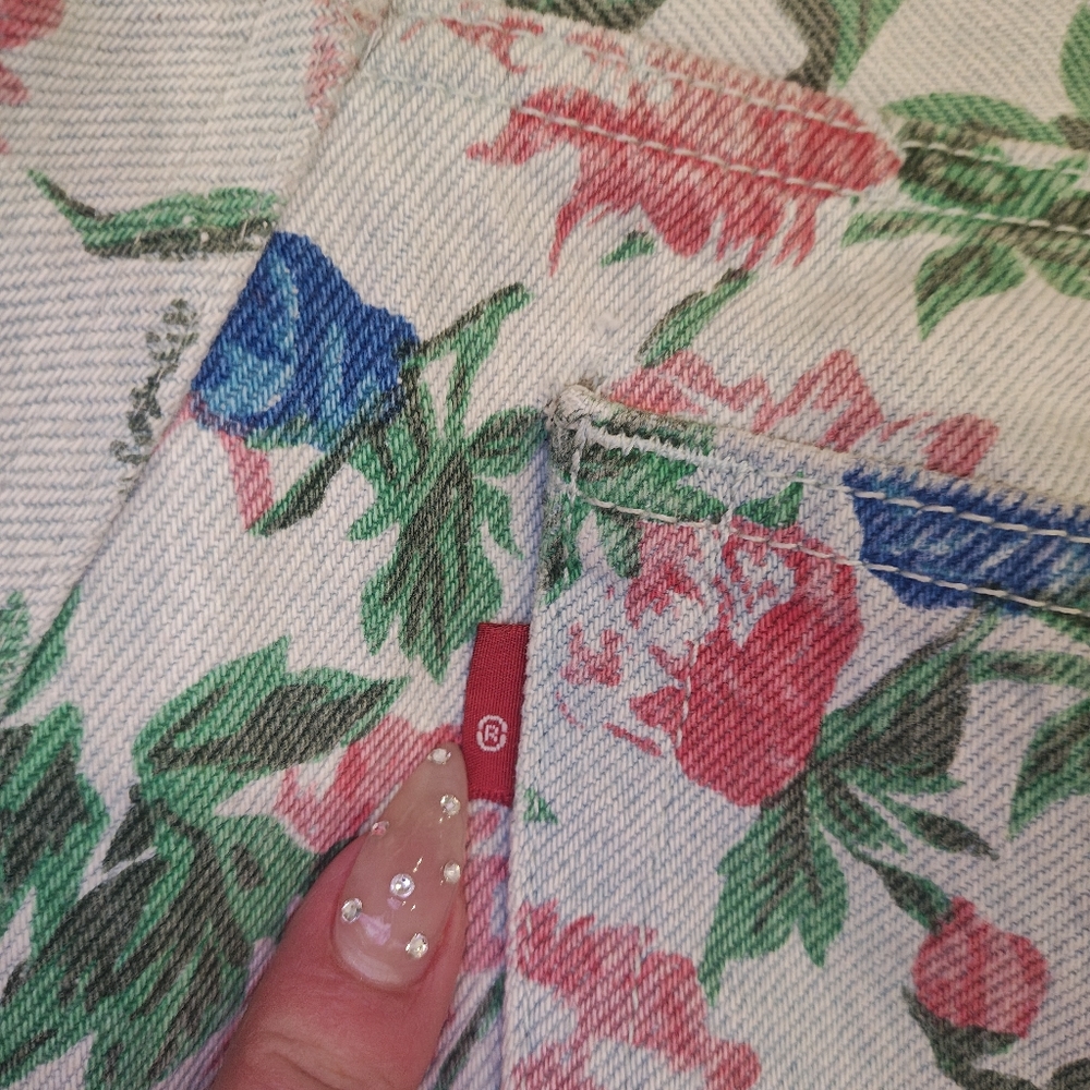 LEVI'S + SUPREME 505 FLORAL JEANS - SIZE - 34/32 - Picture 8 of 9